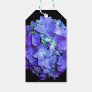 Purple floral teal floral hydrangea gift tags