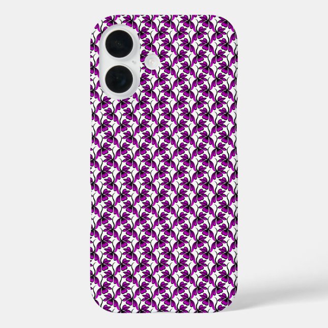 Purple floral tendril pattern Case-Mate iPhone case (Back)