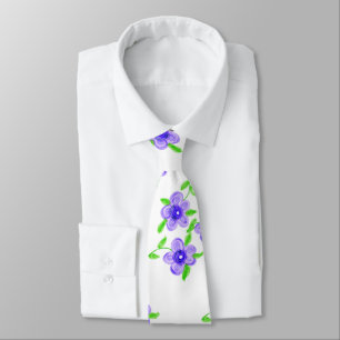 Purple Floral Tie