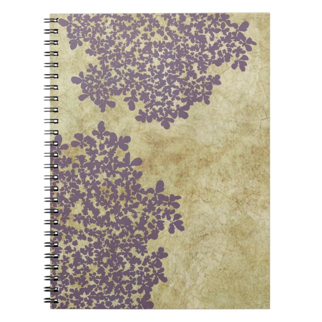 Purple Floral Vintage Notebook (Front)