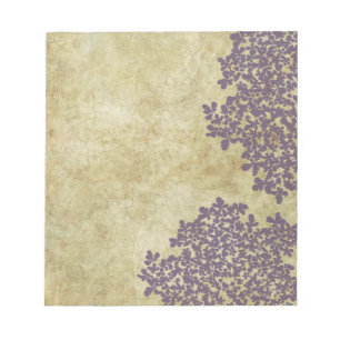 Purple Floral Vintage Notepad
