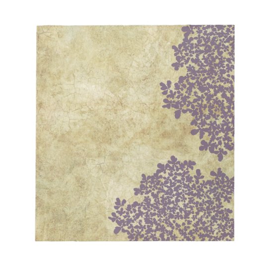 Purple Floral Vintage Notepad