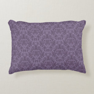 Purple floral wallpaper 2 decorative pillow
