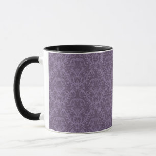 Purple floral wallpaper 2 mug