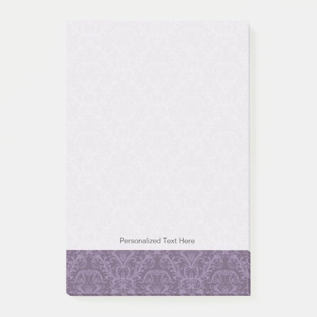 Purple floral wallpaper 2 post-it notes (Front)