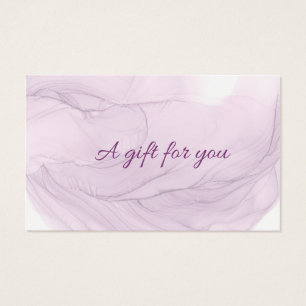 purple floral watercolor blank beauty gift cards