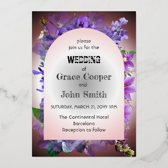 Purple Floral Wedding (Front)