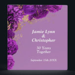 Purple Floral Wedding Anniversary 3 Ring Binder<br><div class="desc">This personalized binder is a nice way to save your cherished memories from years of togetherness. Customize it with your names and wedding date for a truly unique keepsake. Keep your special moments organized and relive the romance with every page turn. Order today!</div>