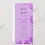 purple floral wedding program<br><div class="desc">Romantic wedding program featuring a monochromatic purple barbie-inspired papercut flowers in a simulated 3d effect.</div>