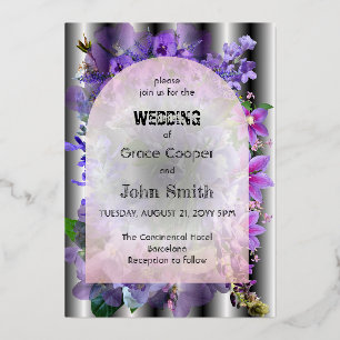 purple floral with illusionary background