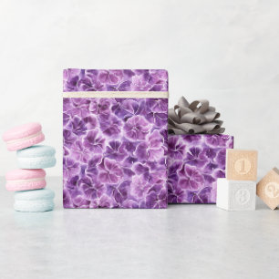 Purple Floral Wrapping Paper