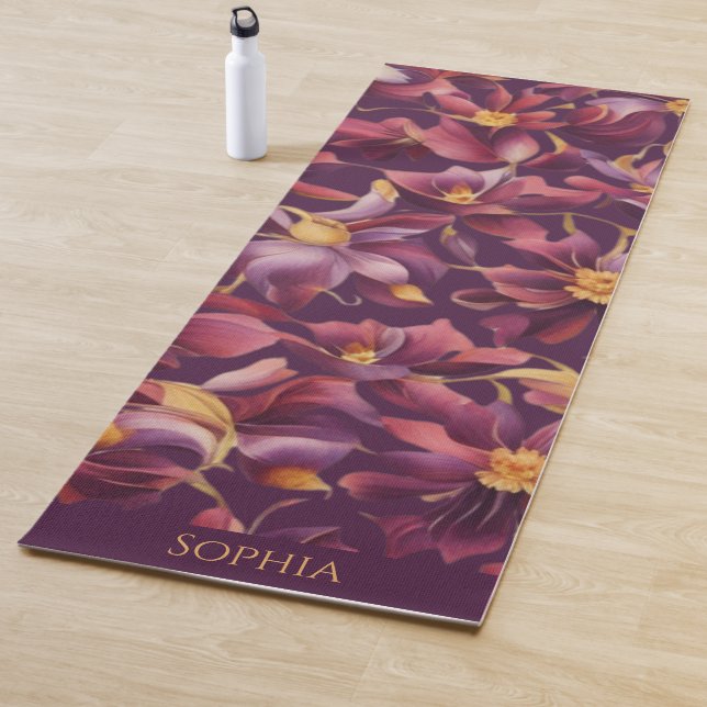 Purple Floral- Yoga Mat (In Situ)