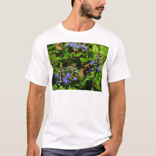 Purple Flower and Bumble Bee T-Shirt