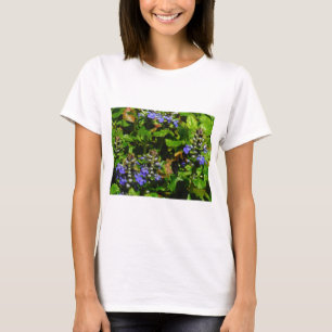 Purple Flower and Bumble Bee T-Shirt