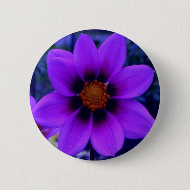 Purple Flower at Dusk 2 Inch Round Button (Front)