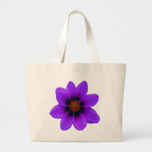 Purple Flower at Dusk Large Tote Bag