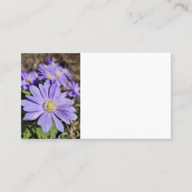 Purple flower business card (Front)