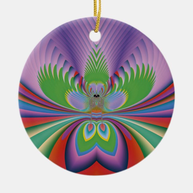 Purple Flower Ceramic Ornament (Front)
