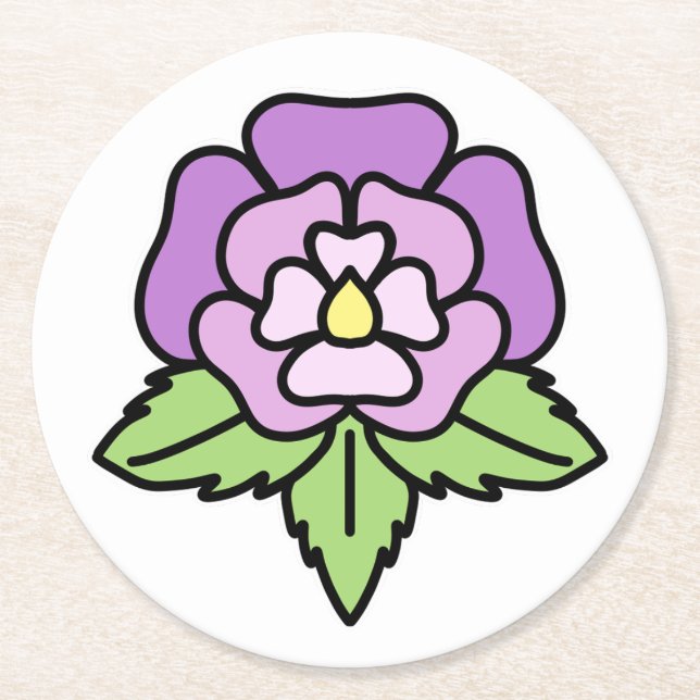 Purple Flower Coaster (Front)