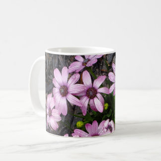 Purple flower coffee mug