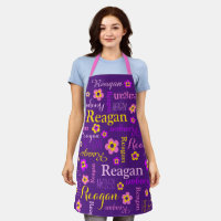 Purple flower custom name Reagan