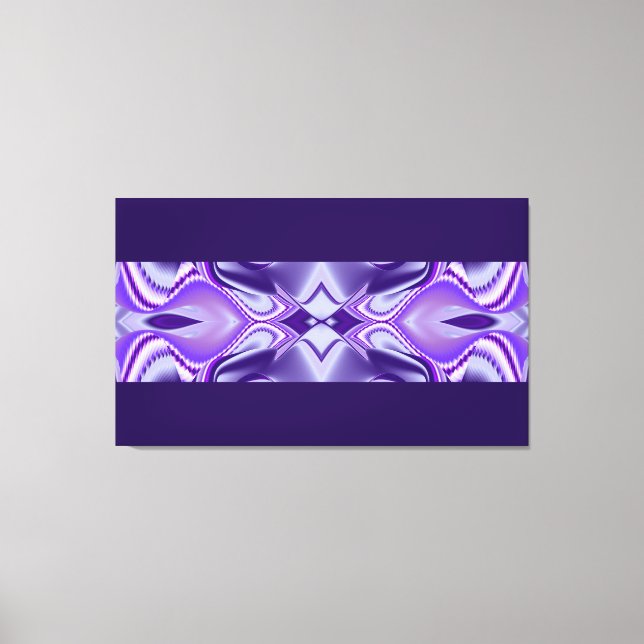 Purple Flower Dreams, Abstract Fantasy Rainbow Art Canvas Print (Front)