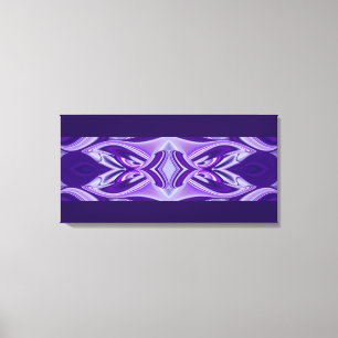 Purple Flower Dreams, Abstract Fantasy Rainbow Art Canvas Print