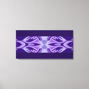 Purple Flower Dreams, Abstract Fantasy Rainbow Art Canvas Print