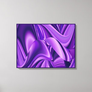 Purple Flower Dreams, Abstract Fantasy Rainbow Art Canvas Print