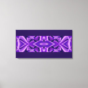 Purple Flower Dreams, Abstract Fantasy Rainbow Art Canvas Print
