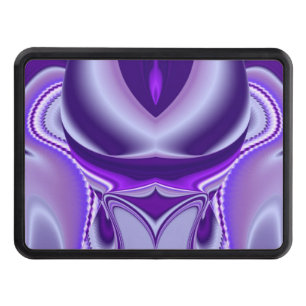 Purple Flower Dreams, Abstract Fantasy Rainbow Art Trailer Hitch Cover