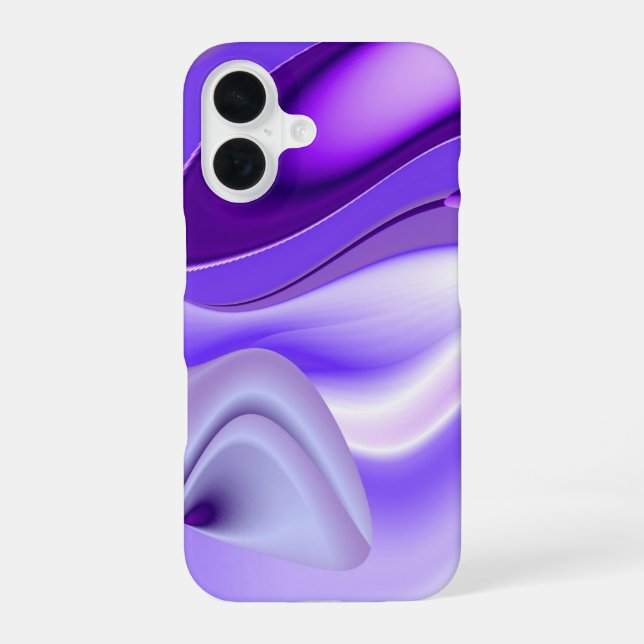 Purple Flower Dreams iPhone 16 Case (Back)