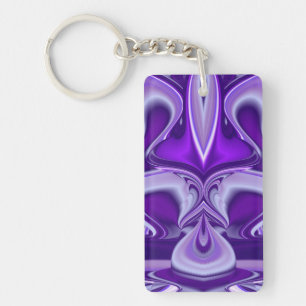 Purple Flower Dreams Keychain