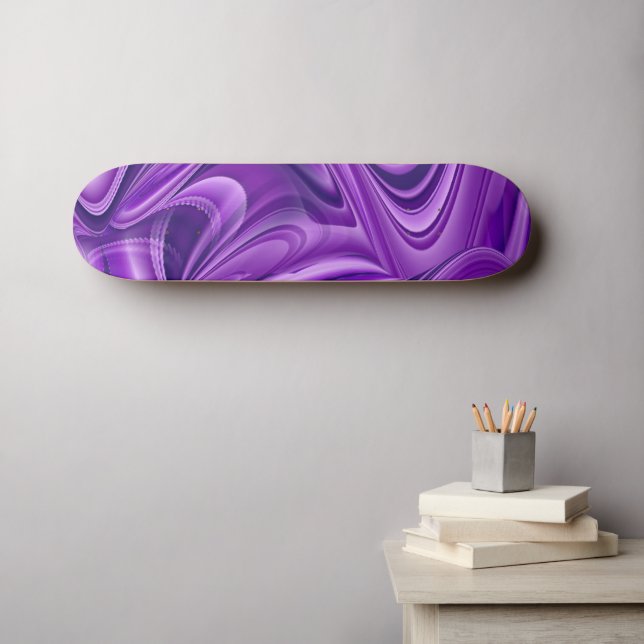 Purple Flower Dreams Skateboard (Wall Art (Horz))