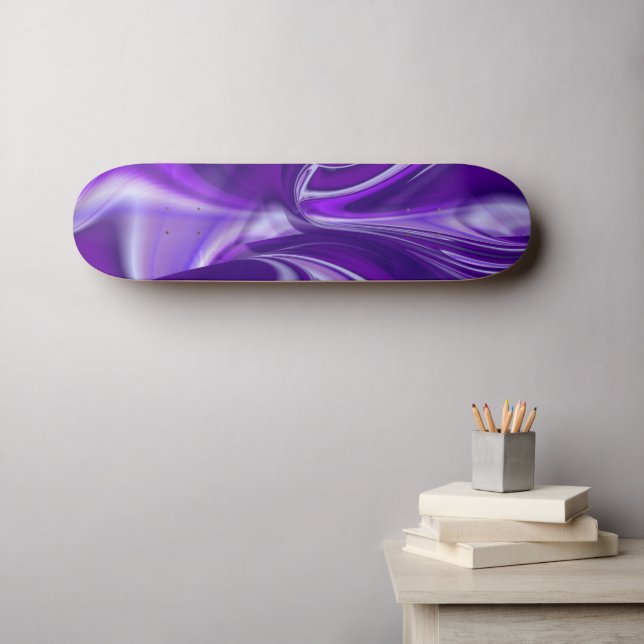 Purple Flower Dreams Skateboard (Wall Art (Horz))