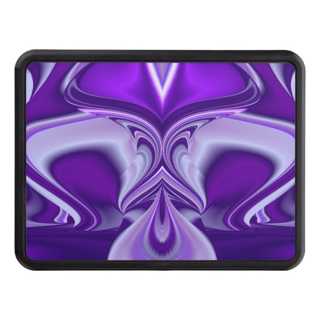 Purple Flower Dreams Trailer Hitch Cover (Front)