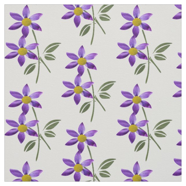Purple Flower Fabric & Crafting (Swatch)