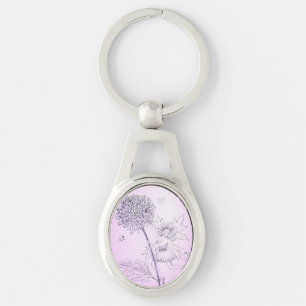 Purple Flower Fairy Keychain