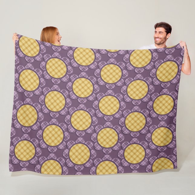 Purple Flower Fleece Blanket (In Situ)
