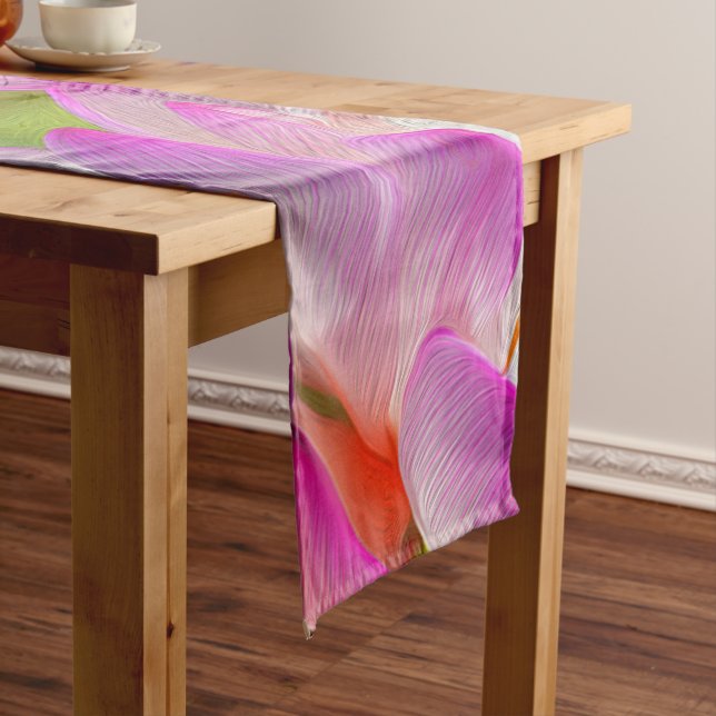PURPLE FLOWER - Fractal Art - Long Table Runner (In Situ)