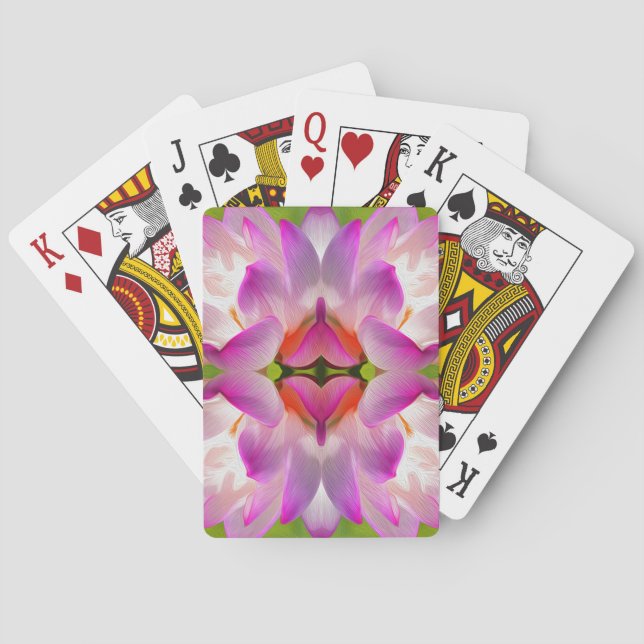 PURPLE FLOWER - Fractal Art - Playing Cards (Back)