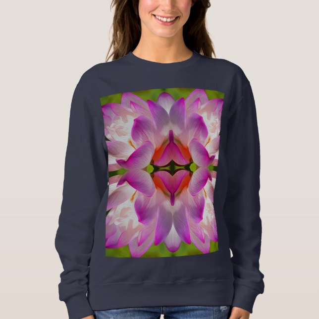 PURPLE FLOWER - Fractal Art - Sweatshirt (Front)