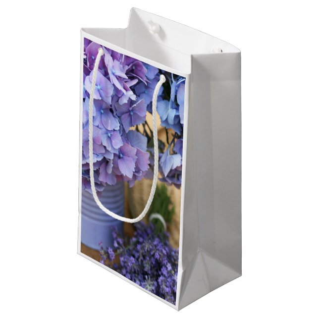Purple flower Gift Bag (Front Angled)
