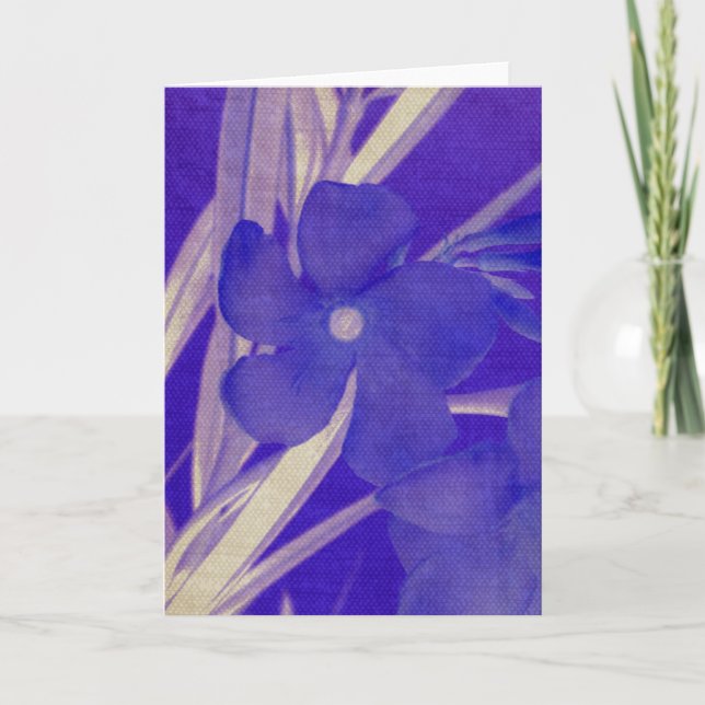 Purple Flower Greeting Card (Front)