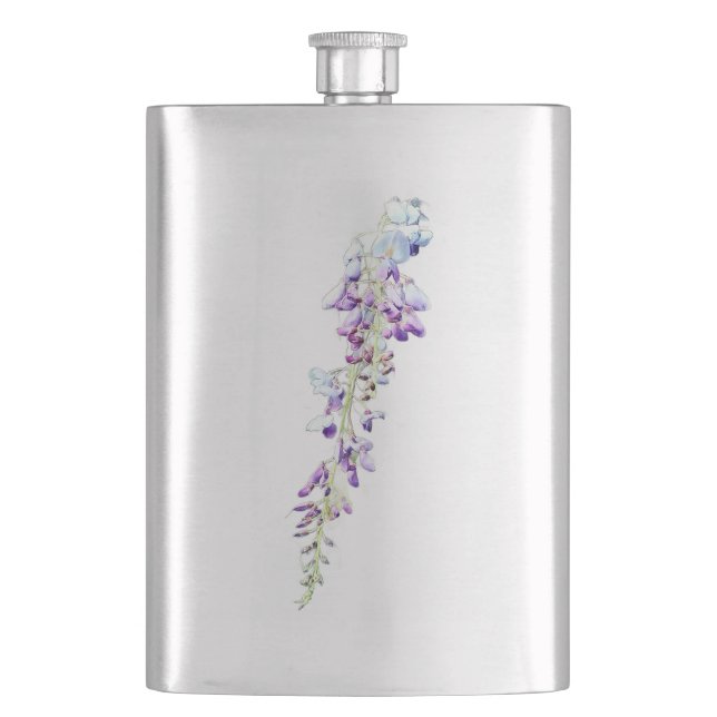 Purple flower hip flask (Front)