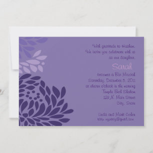 Purple flower invitation