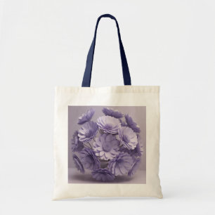 “Purple Flower Jumbo Tote Bag – Ai design