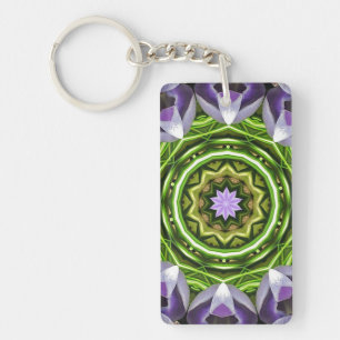 Purple Flower Keychain