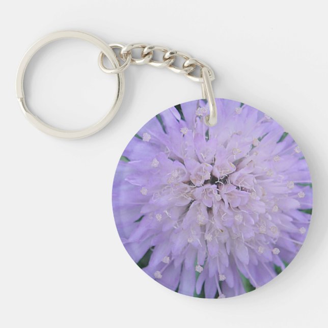Purple flower keychain (Front)