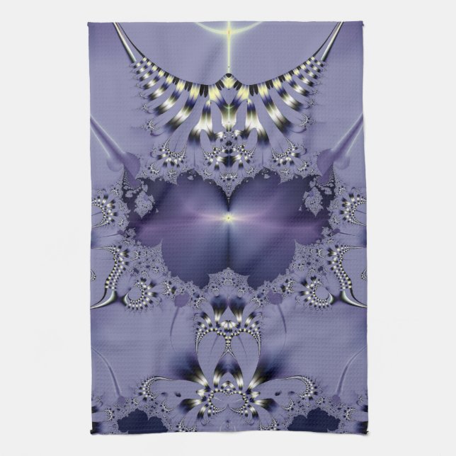 Purple Flower Kitchen Towel (Vertical)